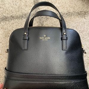 Kate Spade tote with crossbody strap, black
